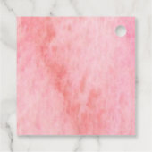 Valentijnsdag Eenvoudige moderne Waterverf hartroz Bedankjes Labels (Achterkant)