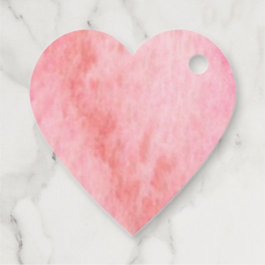 Valentijnsdag Eenvoudige moderne Waterverf hartroz Bedankjes Labels (Achterkant)