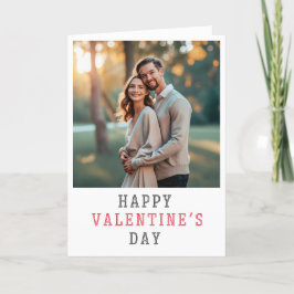 Valentijnsdag Eenvoudige Typografie Foto Feestdagen Kaart