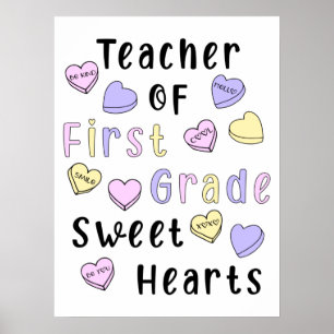 Valentijnsdag eerste klas leraar Sweethearts Poster