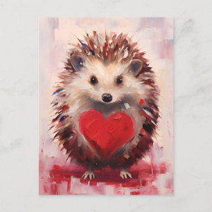 Valentijnsdag egel briefkaart