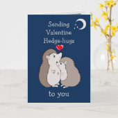 Valentijnsdag Egels Knuffels Kaart (Gele Bloem)