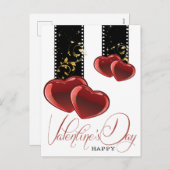 Valentijnsdag elegant feestdagenkaart (Voorkant / Achterkant)