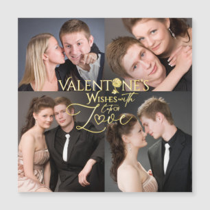 Valentijnsdag Elegante Gouden Fotocollage