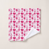 Valentijnsdag elementen patronen bad handdoek (Wasdoekje)
