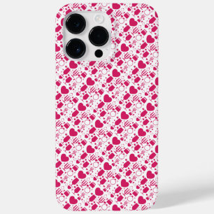 Valentijnsdag elementen patronen Case-Mate iPhone 14 pro max hoesje
