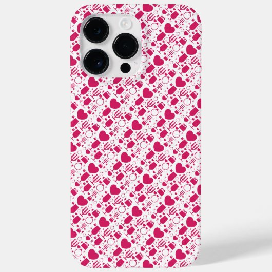 Valentijnsdag elementen patronen Case-Mate iPhone case (Achterkant)
