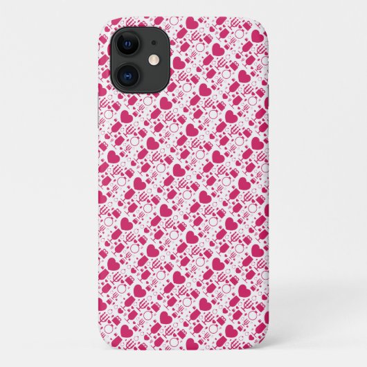 Valentijnsdag elementen patronen Case-Mate iPhone case (Achterkant)