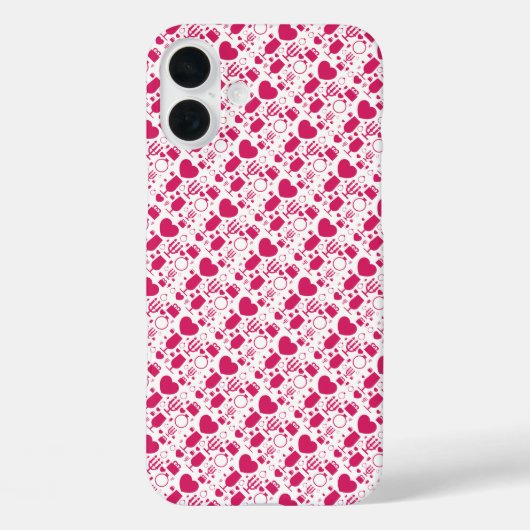 Valentijnsdag elementen patronen Case-Mate iPhone case (Achterkant)