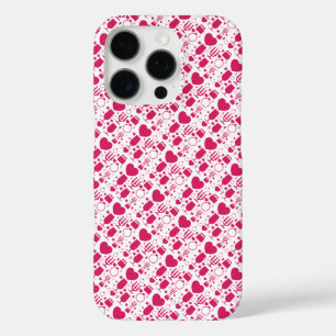 Valentijnsdag elementen patronen iPhone 16 pro hoesje