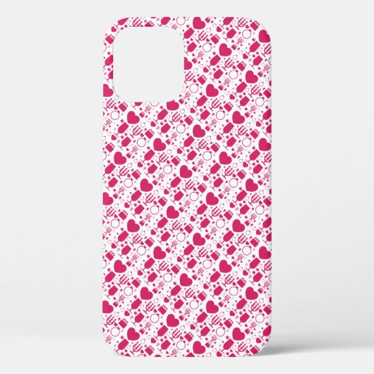 Valentijnsdag elementen patronen Case-Mate iPhone case (Achterkant)