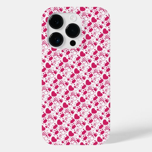 Valentijnsdag elementen patronen Case-Mate iPhone case (Achterkant)