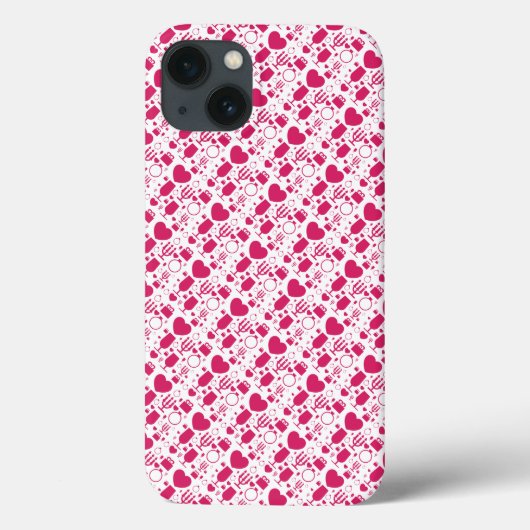 Valentijnsdag elementen patronen Case-Mate iPhone case (Achterkant)