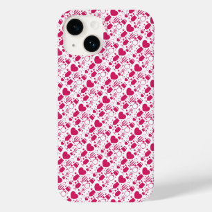Valentijnsdag elementen patronen Case-Mate iPhone 14 hoesje