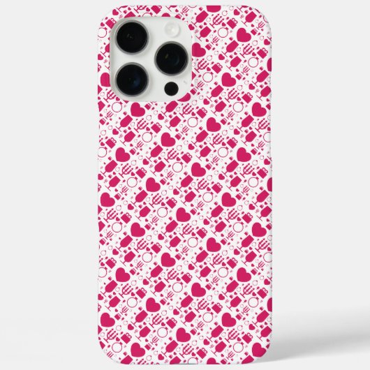 Valentijnsdag elementen patronen Case-Mate iPhone case (Achterkant)