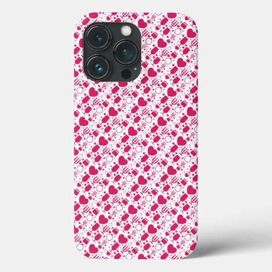 Valentijnsdag elementen patronen Case-Mate iPhone case (Achterkant)