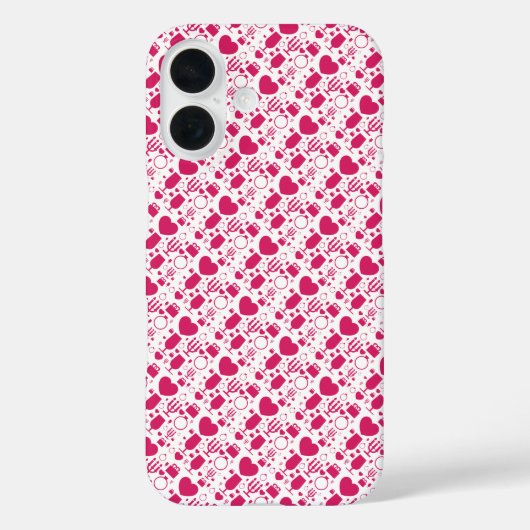 Valentijnsdag elementen patronen Case-Mate iPhone case (Achterkant)