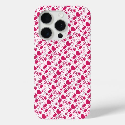 Valentijnsdag elementen patronen Case-Mate iPhone case (Achterkant)
