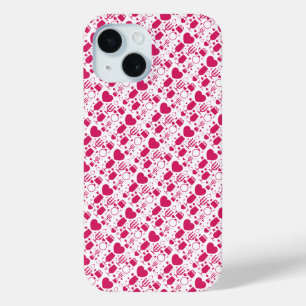 Valentijnsdag elementen patronen iPhone 15 case