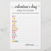 Valentijnsdag Emoji Pictionary game met Answers (Voorkant)
