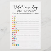 Valentijnsdag Emoji Pictionary game met Answers (Voorkant)