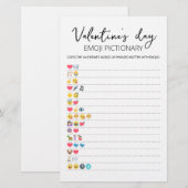 Valentijnsdag Emoji Pictionary game met Answers (Voorkant / Achterkant)