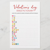 Valentijnsdag Emoji Pictionary game met Answers (Voorkant)