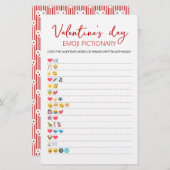 Valentijnsdag Emoji Pictionary game met Answers (Voorkant / Achterkant)