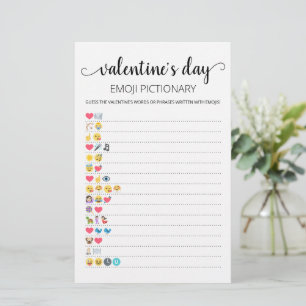 Valentijnsdag Emoji Pictionary spel met Antwoorden