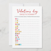 Valentijnsdag Emoji Pictionary spelkaart Kaart (Voorkant)