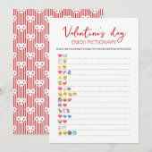 Valentijnsdag Emoji Pictionary spelkaart Kaart (Voorkant / Achterkant)