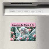 Valentijnsdag engel met Rozen magneet (Insitu (Vaatwasser))