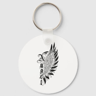 Valentijnsdag engel met vleugels Tattoo stijl Symb Sleutelhanger