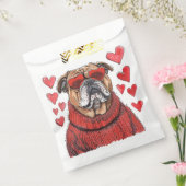 Valentijnsdag Engelse Bulldog Bedankzakje (Gezegeld)