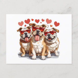 Valentijnsdag Engelse Bulldog Briefkaart