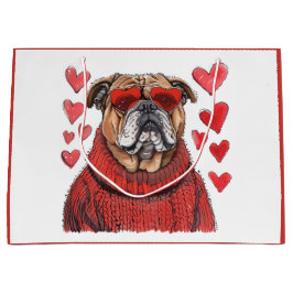 Valentijnsdag Engelse Bulldog Groot Cadeauzakje