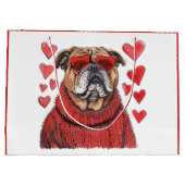 Valentijnsdag Engelse Bulldog Groot Cadeauzakje (Achterkant)