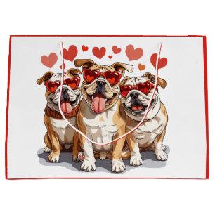 Valentijnsdag Engelse Bulldog Groot Cadeauzakje