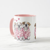 Valentijnsdag Engelse Bulldog Mok (Voorkant links)