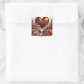 Valentijnsdag envelop afdichting vierkante sticker (Tas)