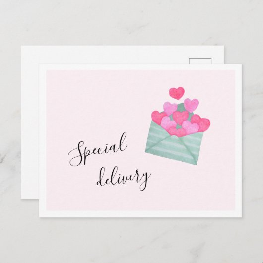 Valentijnsdag Envelope hoort pasta Briefkaart (Voorkant / Achterkant)