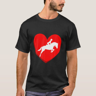 Valentijnsdag Equestrian Lovers Love Hearts Match T-shirt
