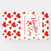Valentijnsdag EVENT HAPPY RED HEARTS BANNER (Horizontaal)