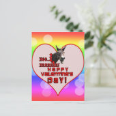 VALENTIJNSDAG EZEL HEE HAW! FEESTDAGENKAART (Staand voorkant)