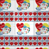 Valentijnsdag Fabric Stof (Delen)
