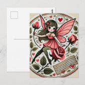 Valentijnsdag Fairy Valentijn Briefkaart (Voorkant / Achterkant)