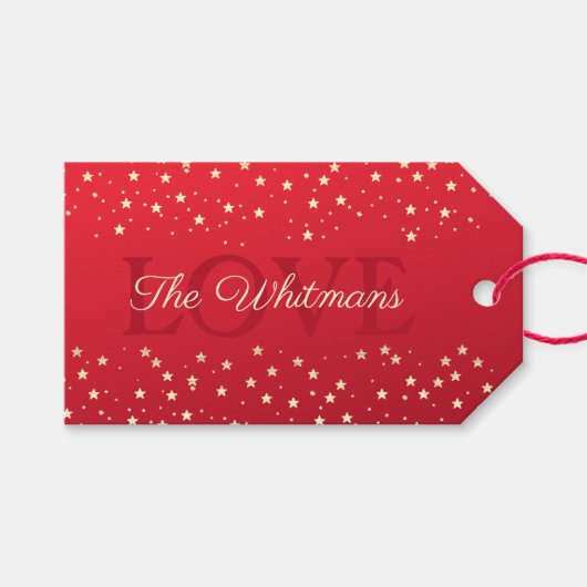 Valentijnsdag Familie Liefde Cadeaulabel (Voorkant (Horizontaal))