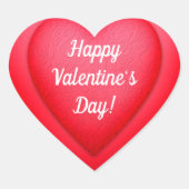 Valentijnsdag Fancy rode harten gepersonaliseerd Hart Sticker (Voorkant)