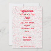 Valentijnsdag Fancy rode harten gepersonaliseerd Kaart (Achterkant)