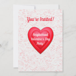 Valentijnsdag Fancy rode harten gepersonaliseerd Kaart